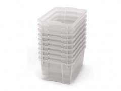 Vel’ké plastové boxy- OPTIMA- Transparentné (9 ks.)