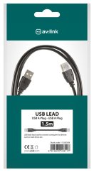 AV:link kábel USB 2.0, 1x typ A samec - 1x typ A samec, 1.5m
