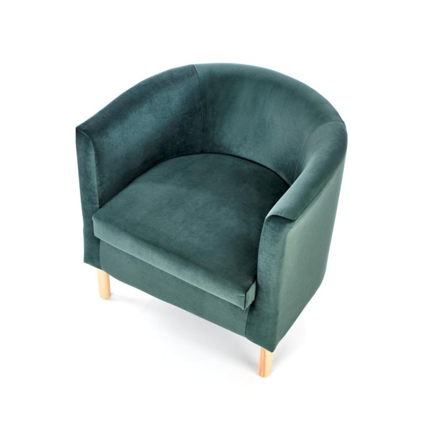 Armchair CLUBBY 2 (Dark green / Natural)