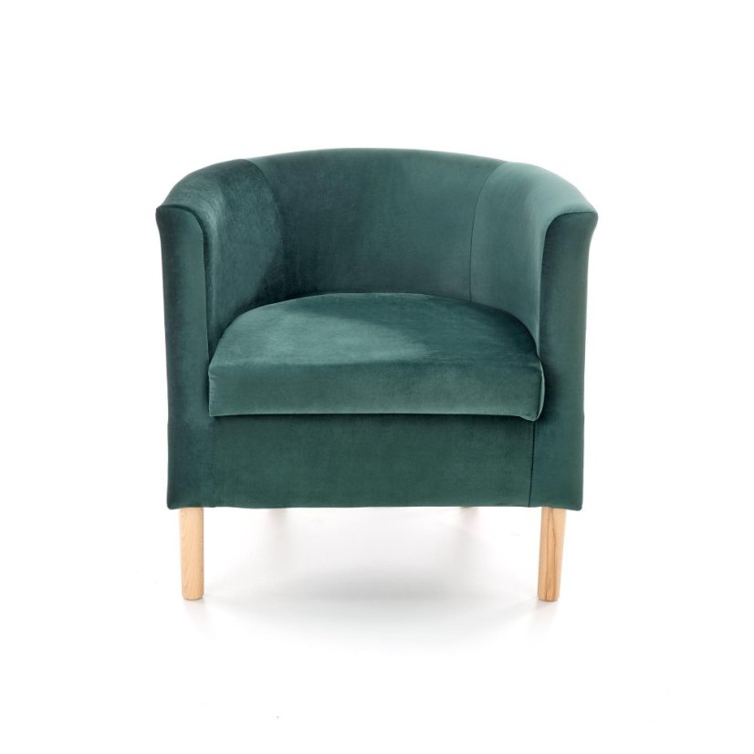 Armchair CLUBBY 2 (Dark green / Natural)