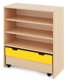 Skříň L + police a truhla - CLASSICAL - Barva: Žlutá