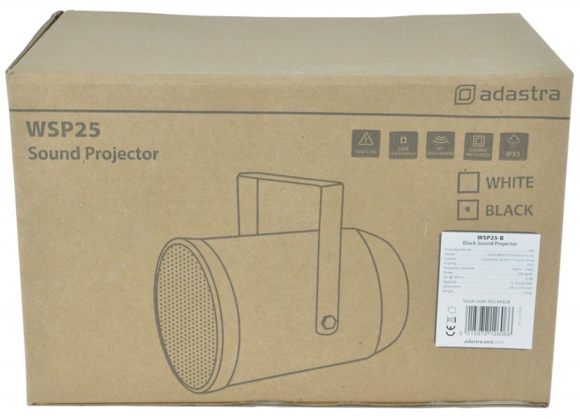 Adastra WSP25 -W 25W - černý