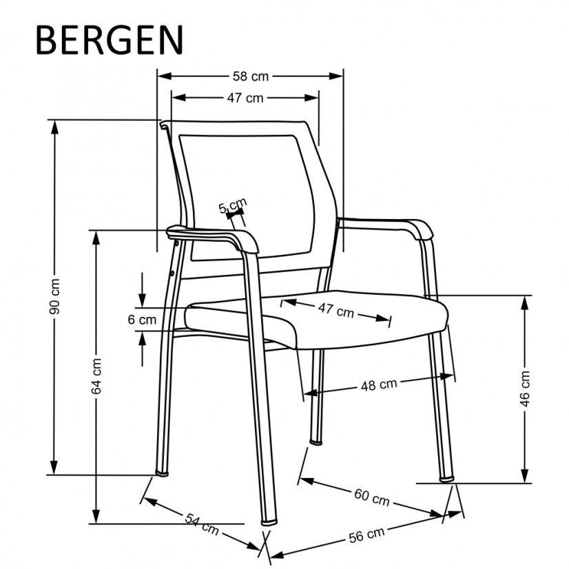 Židle- BERGEN- Černá