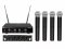 Omnitronic UHF-E4, 4-kanálový bezdrátový mikrofonní set 823.6/826.1/828.6/831.1 MHz