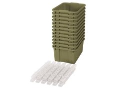 Vel’ké plastové boxy s pojazdmi - OPTIMA - Svetlo zelené (12 ks.)