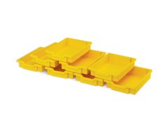 Plastove boxy malé - žltá - 8 ks