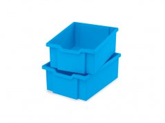 Plastove boxy veľké - modrá - 2 ks