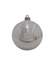Vánoční dekorační ozdoby, 7 cm, stříbrné, 6 ks