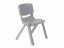 Dětská plastová židle šedá - Velikost: 35 cm