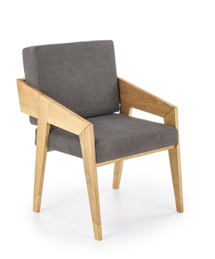 FREEDOM armchair (Oak / Dark grey)