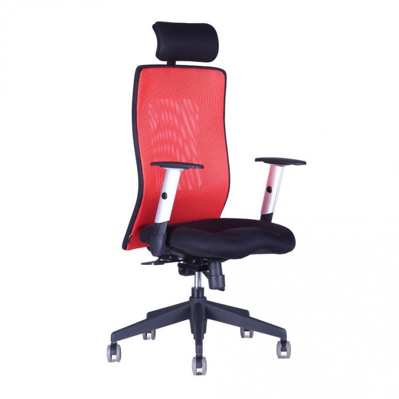 Kancelářská židle s podhlavníkem CALYPSO GRAND SP1 (více barev) - Barva: Červená