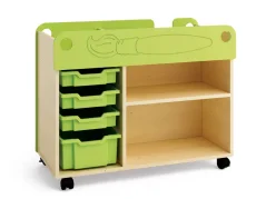 Vozík na výtvarnú výchovu bez pomôcok (plastové boxy)