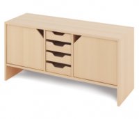 Cabinet S + small cardboard containers and doors - CLASSICAL - Barva: V barvě dekoru