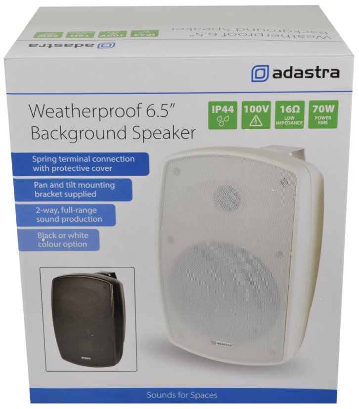 Adastra BH6V-B nástěnný 6,5" reproduktor, 100V, černý