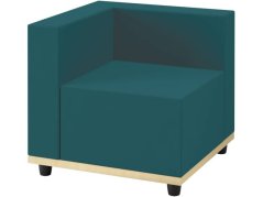Rohové kreslo s operadlami- Smaragdovo zelená