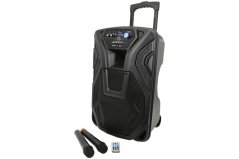 QTX BUSKER-12, mobilný 12" zvukový systém USB/SD/FM/BT/2x VHF, 80W