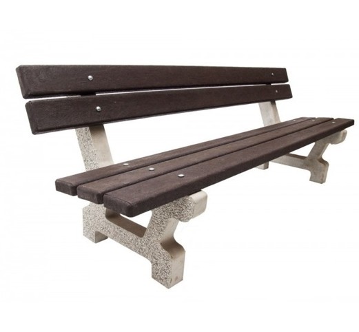 Betónová lavička EVITA (s plastovým recyklátom) - Rozmer: 200 cm