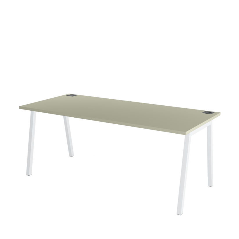 Kancelářský stůl s šedou deskou OFYS A (rozměr 70 x 120 cm) - Barva podnože: Bílá