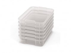 Malé plastové nádoby- OPTIMA- Transparentní (6 ks.)