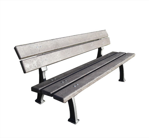 Litinová lavička RODEO (s plastovým recyklátem) - Rozměr: 150 cm