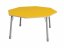 Výškovo nastaviteľný stôl osemuholník - Žltá - Veľkosť výškovo staviteľná: 1-3