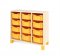 Skriňa s 12 boxmi oranžová FRESH (modul 9)