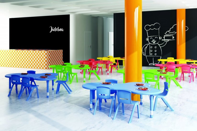 Dětský stůl výškově stavitelný TRIO - Barva: Modrá
