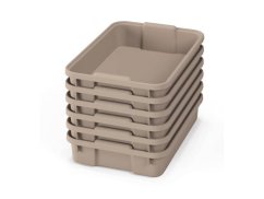 Malé plastové boxy - OPTIMA - Béžové (6 ks.)