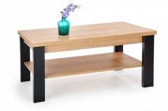 Konferenční stolek- JENNA- Přírodní hickory/ Nohy: černá
