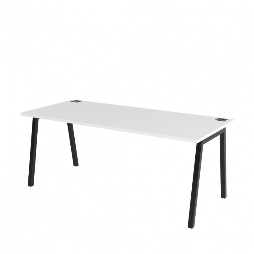 Kancelářský stůl s bílou deskou OFYS A (rozměr 70 x 120 cm) - Barva podnože: Černá