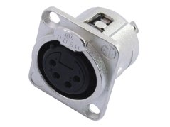 Neutrik XLR NC4-FDL-1, zásuvka na zabudovanie