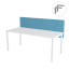 Paraván na stůl modrý OFYS (140x65 cm) 80% vlna - Uchycení paravánu: Volné přišroubování - šedá barva