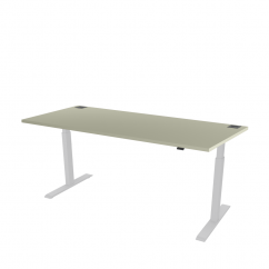 Výškově nastavitelný kancelářský stůl s šedou deskou OFYS (rozměr 80 x 160 cm)